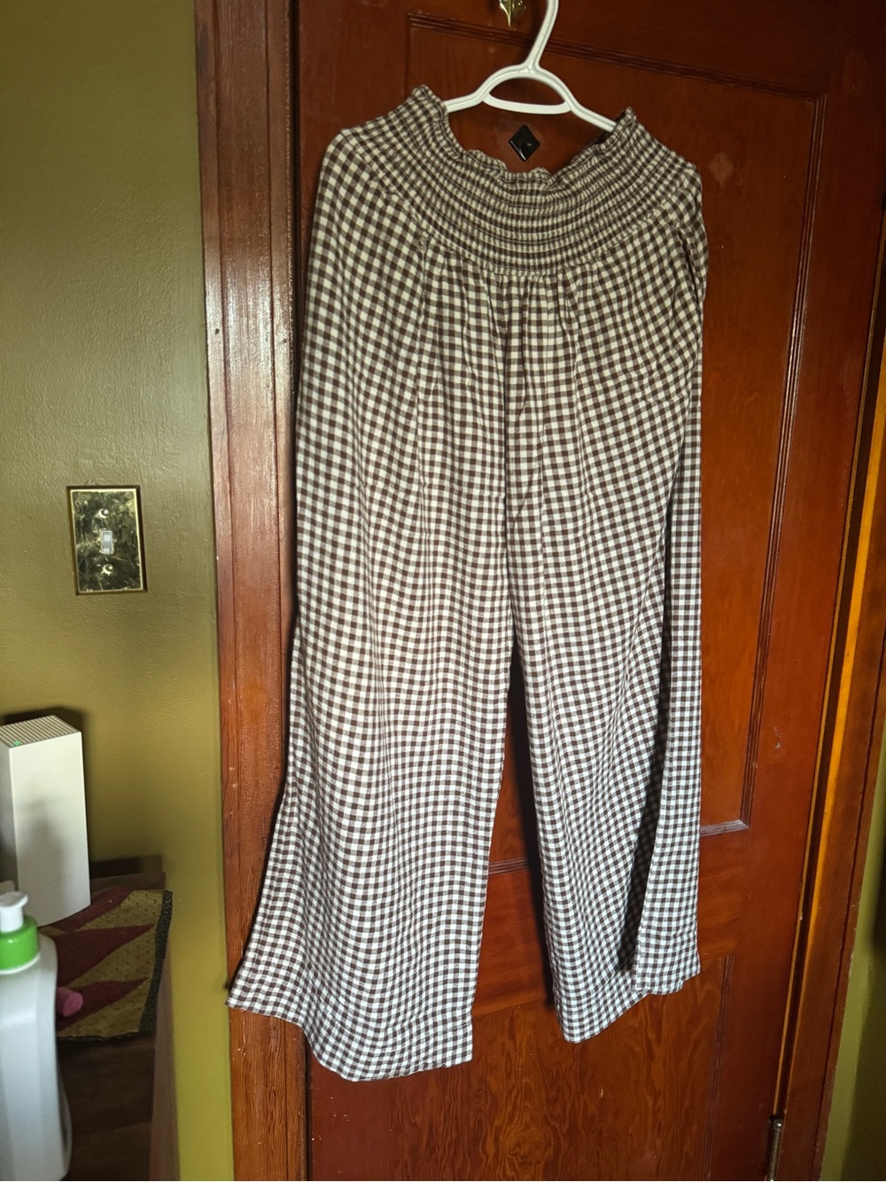 Kimchi Blue Black & White Gingham Wide-Leg Pants